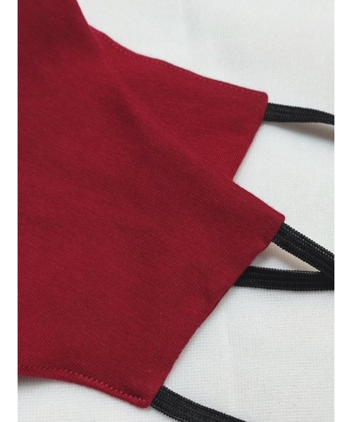 Maska ochronna z bawełny wielorazowego użytku - bordowa